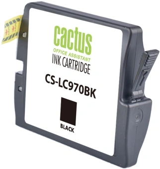 Картридж струйный Cactus CS-LC970BK черный (22.6мл) для Brother DCP-135C/150C/MFC-235C/260C с чипом - купить недорого с доставкой в интернет-магазине