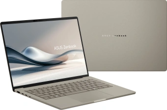 Ноутбук Asus Zenbook A14 UX3407QA-QD197W Snapdragon X X1-26-100 16Gb SSD512Gb Qualcomm Adreno 14" OLED WUXGA (1920x1200) Windows 11 Home beige WiFi BT Cam (90NB1501-M00850) - купить недорого с доставкой в интернет-магазине