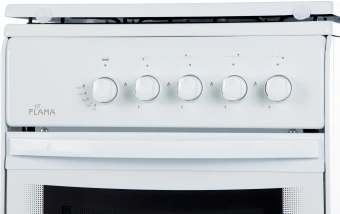 Плита Газовая Flama RG 2401 W белый (металлическая крышка) реш.сталь - купить недорого с доставкой в интернет-магазине