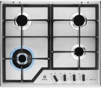 Газовая варочная поверхность Electrolux KGS64362XX серебристый - купить недорого с доставкой в интернет-магазине