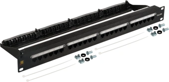 Патч-панель Lanmaster LAN-PPN24U6A 19" 1U 24xRJ45 кат.6A UTP - купить недорого с доставкой в интернет-магазине