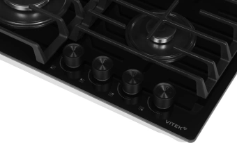 Газовая варочная поверхность Vitek VGH 6420 BG стекло черное - купить недорого с доставкой в интернет-магазине
