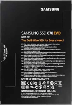 Накопитель SSD Samsung SATA-III 4TB MZ-77E4T0BW 870 EVO 2.5" - купить недорого с доставкой в интернет-магазине