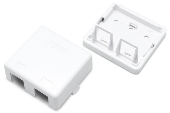 Розетка Hyperline SBB3-2-WH настен. Keystone 2 бел. (упак.:1шт) - купить недорого с доставкой в интернет-магазине