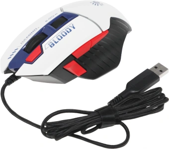 Мышь A4Tech Bloody W95 Max Sports синий/белый оптическая 12000dpi USB 10but (W95 MAX SPORTS NAVY) - купить недорого с доставкой в интернет-магазине
