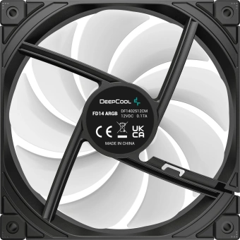 Вентилятор для корпуса Deepcool FD14 ARGB 140х140x25 черный 4-pin 25.6дБ (R-FD14-BKAPN1-G) Ret - купить недорого с доставкой в интернет-магазине