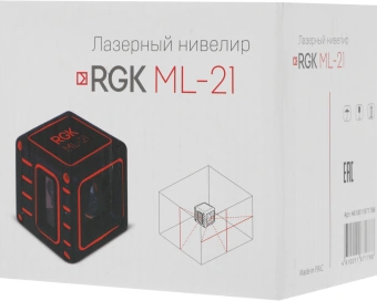 Нивелир лазерн. RGK ML-21 2кл.лаз. 635нм цв.луч. красный 3луч. (4610011871788) - купить недорого с доставкой в интернет-магазине