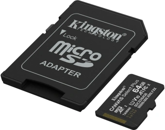 Флеш карта microSDXC 64GB Kingston SDCS3/64GB Canvas Select Plus V10 A1 + adapter - купить недорого с доставкой в интернет-магазине