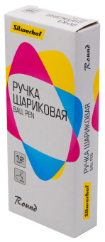Ручка шариков. Silwerhof Round d=1мм син. черн. одноразовая ручка линия 0.7мм кругл. прозр.корпус - купить недорого с доставкой в интернет-магазине