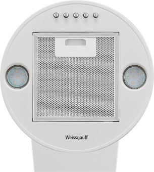 Вытяжка каминная Weissgauff Tubus 700 PB WH белый управление: кнопочное (1 мотор) - купить недорого с доставкой в интернет-магазине