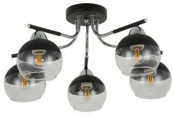 Люстра Hiper Tommy H181-5 потолоч. черный - купить недорого с доставкой в интернет-магазине