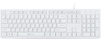 Клавиатура Оклик 500M белый USB slim Multimedia (1061586) кабель 1.5м - купить недорого с доставкой в интернет-магазине