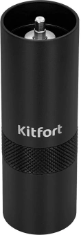 Кофемолка Kitfort КТ-7605 ручная сист.помол.:жернова вместим.:20гр черный/коричневый - купить недорого с доставкой в интернет-магазине