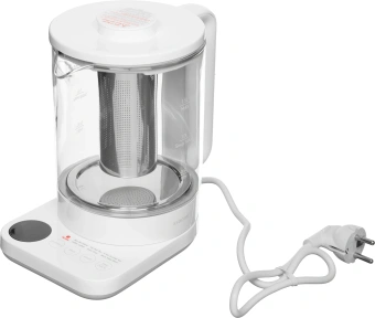 Чайник электрический Xiaomi Multifunctional Kettle EU 1.5л. 800Вт белый/прозрачный корпус: стекло/пластик (BHR9118EU) - купить недорого с доставкой в интернет-магазине