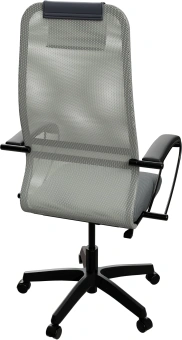 Кресло Метта SU-B-8 светло-серый сиденье светло-серый сетка с подголов. крестов. металл хром - купить недорого с доставкой в интернет-магазине