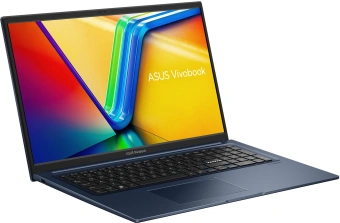 Ноутбук Asus Vivobook 17 X1704ZA-AU342 Core i7 1255U 16Gb SSD512Gb Intel Iris Xe graphics 17.3" IPS FHD (1920x1080) noOS blue WiFi BT Cam (90NB10F2-M00DE0) - купить недорого с доставкой в интернет-магазине