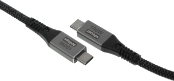 Кабель Premier 100W/4K 60HZ/20GBS USB Type-C (m)-USB Type-C (m) 1м черный - купить недорого с доставкой в интернет-магазине