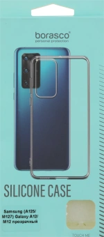 Чехол (клип-кейс) BoraSCO для Samsung Galaxy A12/M12 прозрачный - купить недорого с доставкой в интернет-магазине