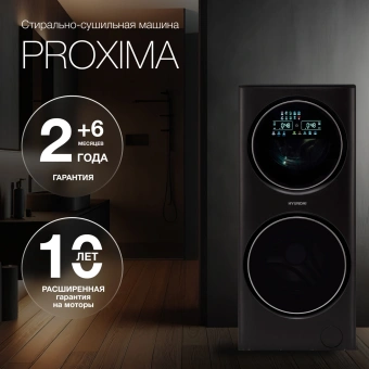 Стиральная машина Hyundai Proxima WMD9424 класс: A+++ загр.фронтальная макс.:15кг (с сушкой) темно-серебристый - купить недорого с доставкой в интернет-магазине