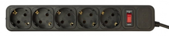 Сетевой фильтр PC Pet AP01006-5-B 5м (5 розеток) черный (пакет ПЭ) - купить недорого с доставкой в интернет-магазине
