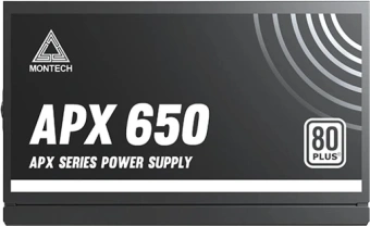 Блок питания Montech ATX 650W APX 650 80 PLUS WHITE (20+4pin) APFC 120mm fan 6xSATA Cab Manag RTL - купить недорого с доставкой в интернет-магазине
