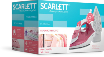 Утюг Scarlett SC-SI30K56 2400Вт розовый - купить недорого с доставкой в интернет-магазине
