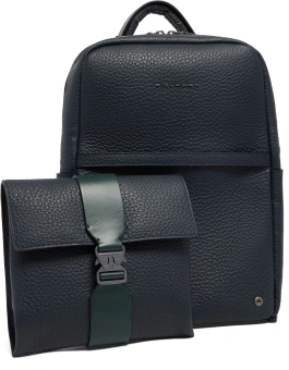 Рюкзак Piquadro Materia CA7262W151/BLUVE синий/зеленый натур.кожа - купить недорого с доставкой в интернет-магазине
