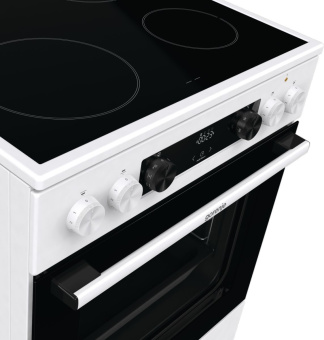 Плита Электрическая Gorenje GEC6C40WD белый стеклокерамика (без крышки) - купить недорого с доставкой в интернет-магазине