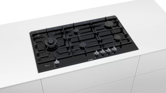 Газовая варочная поверхность Bosch PRS9A6D70M черный - купить недорого с доставкой в интернет-магазине