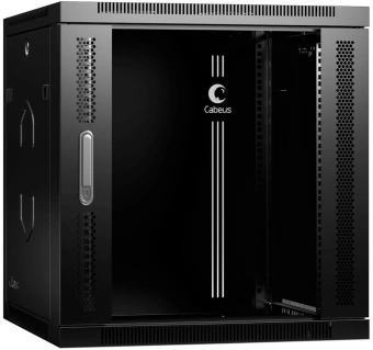 Шкаф коммутационный Cabeus (SH-05F-12U60/60-R-BK) настенный 12U 600x600мм пер.дв.стекл 50кг черный 540мм 635мм IP20 сталь - купить недорого с доставкой в интернет-магазине