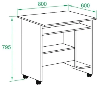 Стол для компьютера Сокол КСТ-10.1 столешница ЛДСП венге (КСТ10.1В5) - купить недорого с доставкой в интернет-магазине