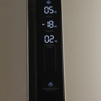 Холодильник Hyundai CS6073FV 3-хкамерн. шампань стекло инвертер - купить недорого с доставкой в интернет-магазине