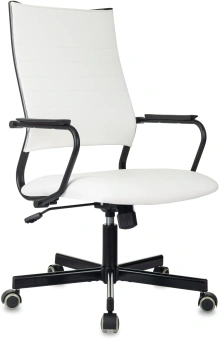 Кресло руководителя Бюрократ CH BALANCE белый экокожа крестов. металл черный - купить недорого с доставкой в интернет-магазине
