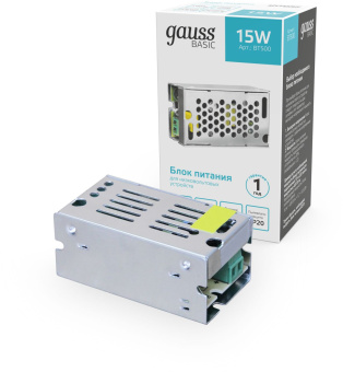 Блок питания Gauss Basic для лен.светод. серый (BT500) - купить недорого с доставкой в интернет-магазине