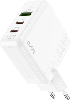 Сетевое зар./устр. Hoco C115A Header PD65W three-port(2C1A) charger(EU) 65W 3.25A+3A+2A+1.5A (PD+QC) универсальное белый (98312) - купить недорого с доставкой в интернет-магазине