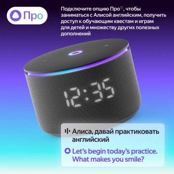 Умная колонка Yandex Станция Мини 3 Про Алиса черный 18W 2.0 BT/Wi-Fi (YNDX-00059BLK) - купить недорого с доставкой в интернет-магазине