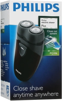 Бритва роторная Philips PQ206/18 PQ206/18 реж.эл.:2 питан.:бат.AA коричневый - купить недорого с доставкой в интернет-магазине