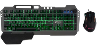 Клавиатура + мышь Оклик 700GMK клав:черный мышь:черный USB Multimedia LED (1533156) - купить недорого с доставкой в интернет-магазине