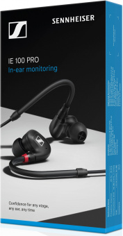 Наушники вкладыши Sennheiser IE 100 Pro 1.3м черный проводные в ушной раковине (508940) - купить недорого с доставкой в интернет-магазине