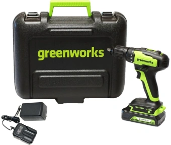 Дрель-шуруповерт Greenworks GD24DD35K2 аккум. патрон:быстрозажимной (кейс в комплекте) (3704007UA) - купить недорого с доставкой в интернет-магазине