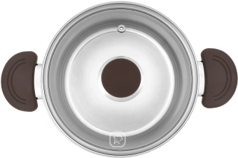 Кастрюля Rondell Coffee Bean RDS-1644 3.2л. d=20см (с крышкой) стальной - купить недорого с доставкой в интернет-магазине
