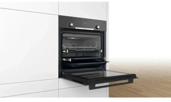 Духовой шкаф Электрический Bosch HBJ558YB3Q черный - купить недорого с доставкой в интернет-магазине