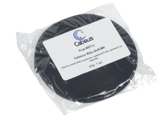 Хомут-липучка Cabeus ROL-5X9-BK 5000x9мм полиамид внутри помещений черный - купить недорого с доставкой в интернет-магазине