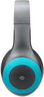 Гарнитура накладные Digma BT-15 черный/голубой беспроводные bluetooth оголовье (BT-15BLB) - купить недорого с доставкой в интернет-магазине