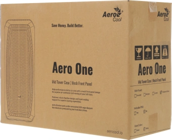 Корпус Aerocool Aero One Frost-G-WT-v1 белый без БП ATX 4x120mm 2x140mm 2xUSB3.0 audio bott PSU - купить недорого с доставкой в интернет-магазине