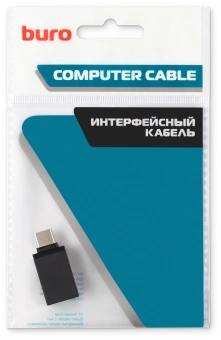 Адаптер Buro ver3.0 USB A(f) USB Type-C (m) (BU-USB3-AF-CM) черный - купить недорого с доставкой в интернет-магазине