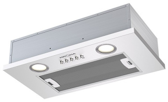 Вытяжка встраиваемая Krona Selina 600 PB белый управление: кнопочное (1 мотор) - купить недорого с доставкой в интернет-магазине