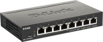 Коммутатор D-Link DGS-1100-08PLV2/A1A (L2) 8x1Гбит/с 4PoE+ 80W настраиваемый - купить недорого с доставкой в интернет-магазине