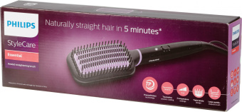 Расческа-выпрямитель Philips BHH880/00 черный макс.темп.:200С покрытие:керамико-турмалиновое - купить недорого с доставкой в интернет-магазине