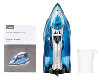 Утюг Hyundai H-SI01336 2800Вт черный/голубой - купить недорого с доставкой в интернет-магазине